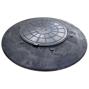 Конус-люк колодца с крышкой черной полимерпесчаной Ø 1070/575 Облегченный